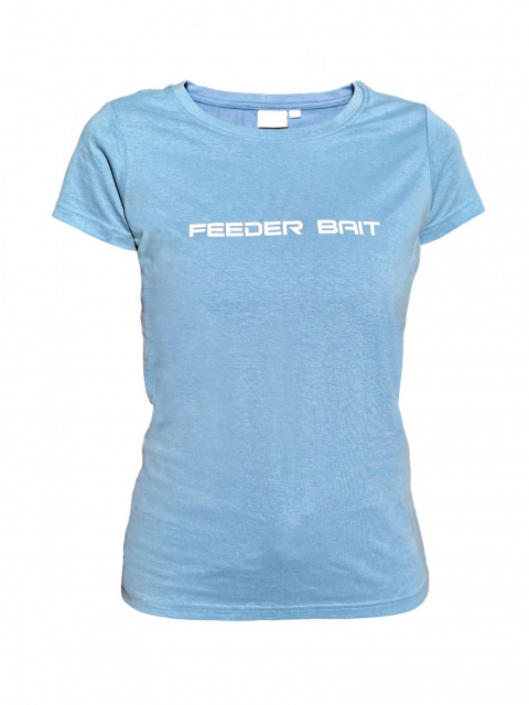 T-shirt Kobiecy Błękitny - Feeder Bait