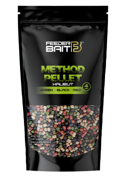 Pellet 4mm Halibut - Green & Black & Red - Feeder Bait