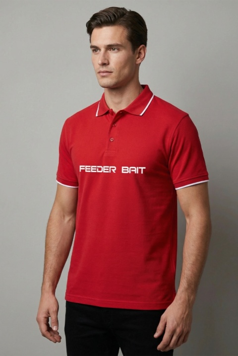 Koszulka Polo Czerwona - Feeder Bait