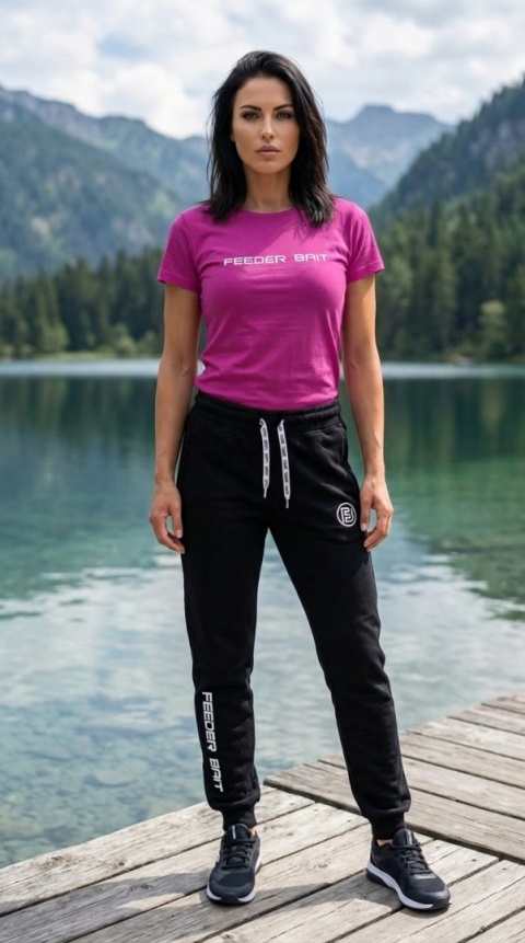 T-shirt Damski Różowy - Feeder Bait